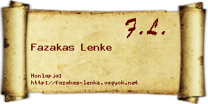 Fazakas Lenke névjegykártya